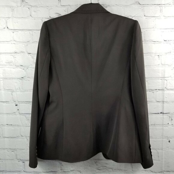Vintage Size Small TAHARI Blazer Brown Single Breasted 1980's Career Office - Picture 4 of 11